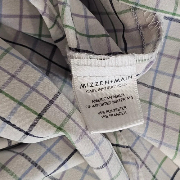 Mizzen+Main Mens Leeward Long Sleeve Button Down Shirt Size Large Trim Fit - Picture 8 of 8